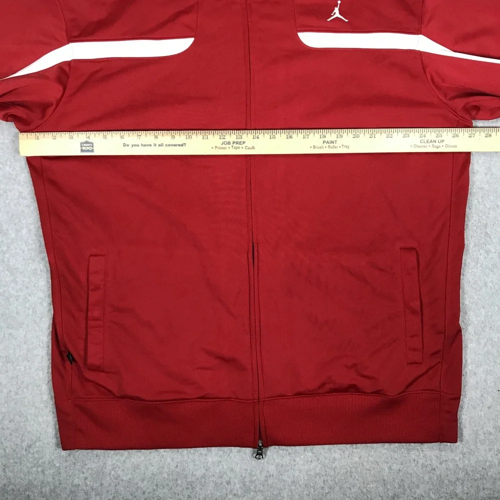 Jordan Jacket Mens XXL Red White Full Zip Jumpman Track Mock Neck